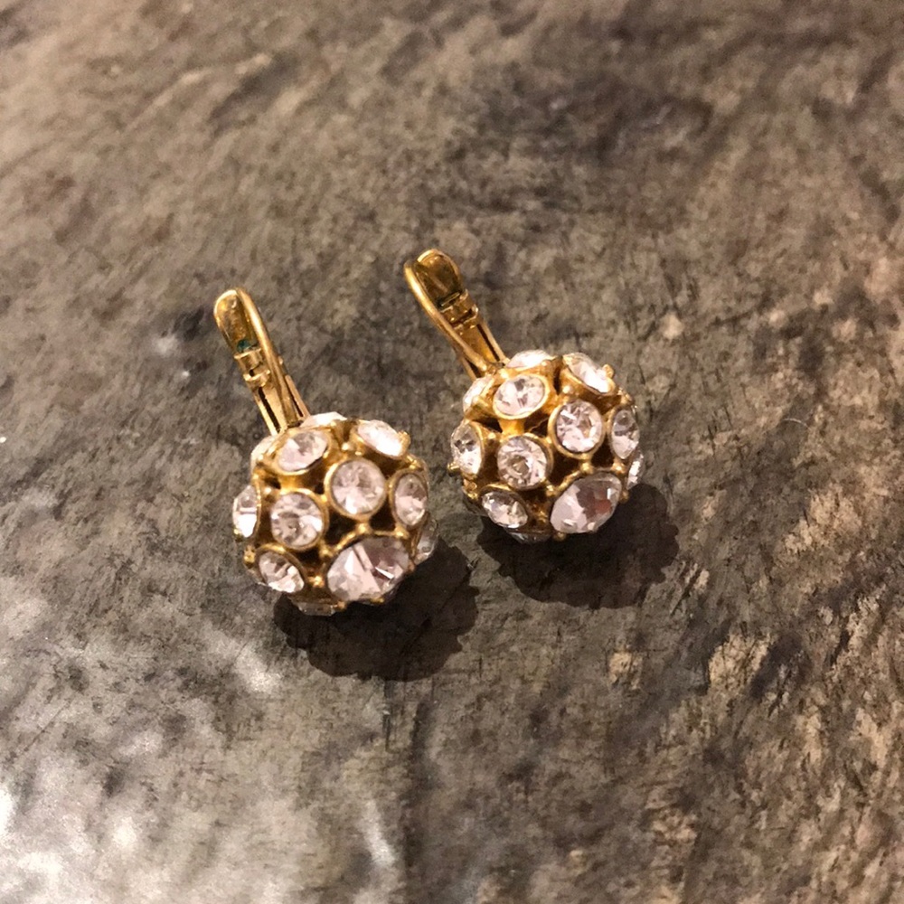 Kate Spade Gold Crystal Ball Drop Earrings